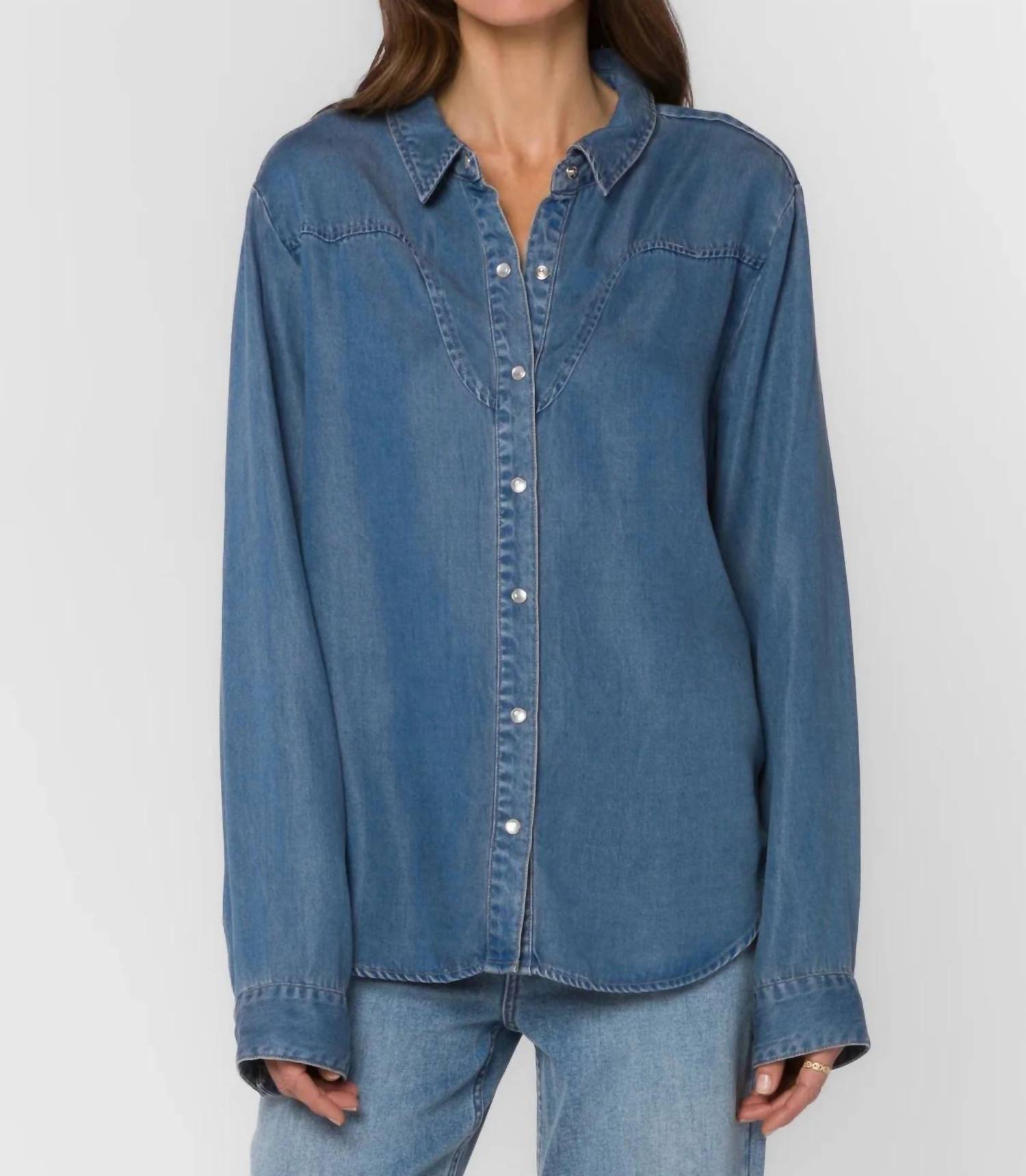 Velvet Heart - Darby Long Sleeve Snap Denim Shirt