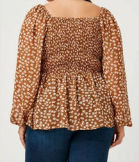 Hayden La - Square Neck Peplum Top - Plus