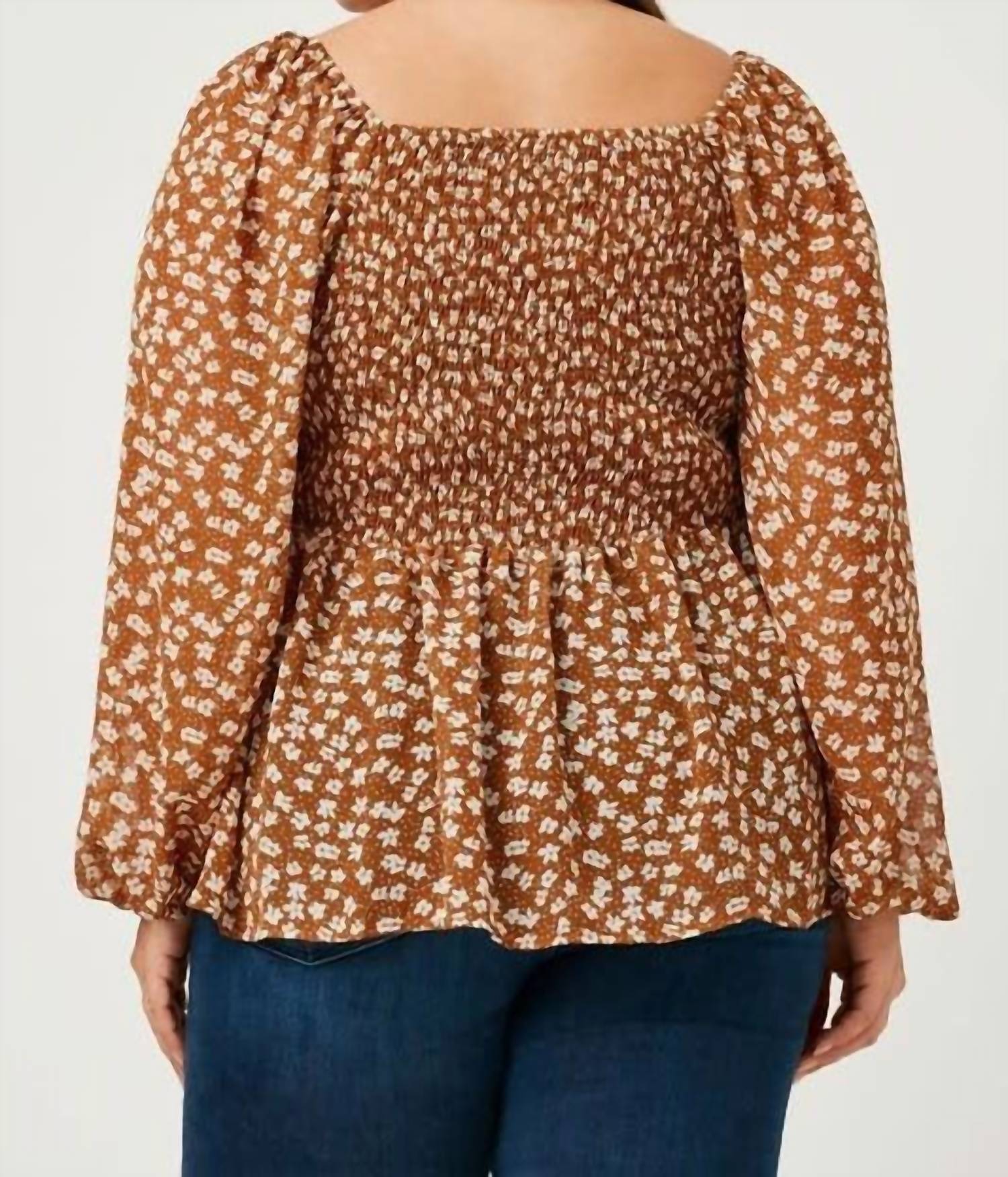 Hayden La - Square Neck Peplum Top - Plus