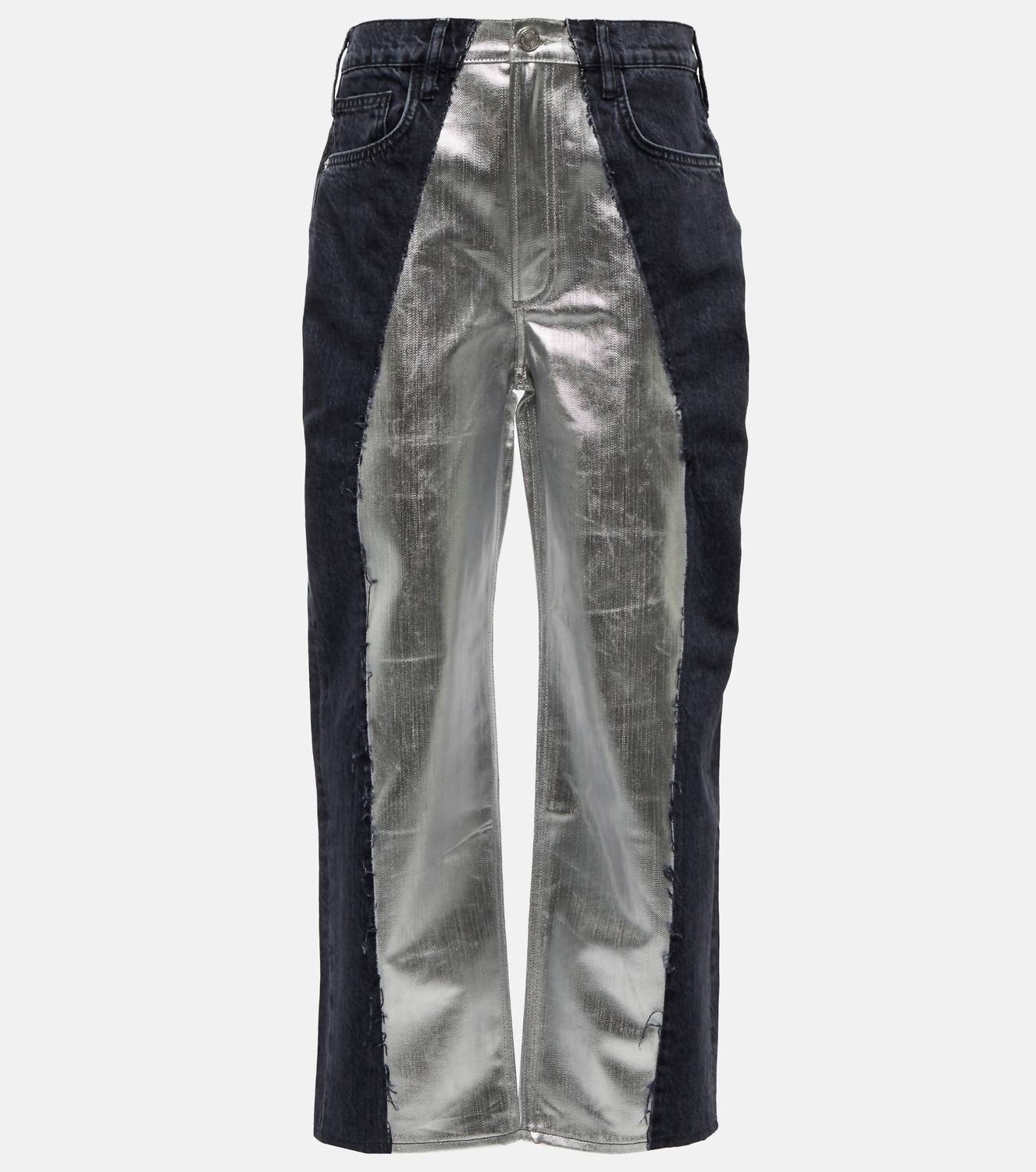 Frame - Pierced Straight Leg Denim Jeans