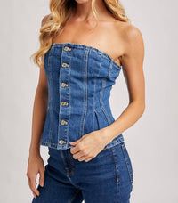Bluivy - Cassidy Denim Corset Top
