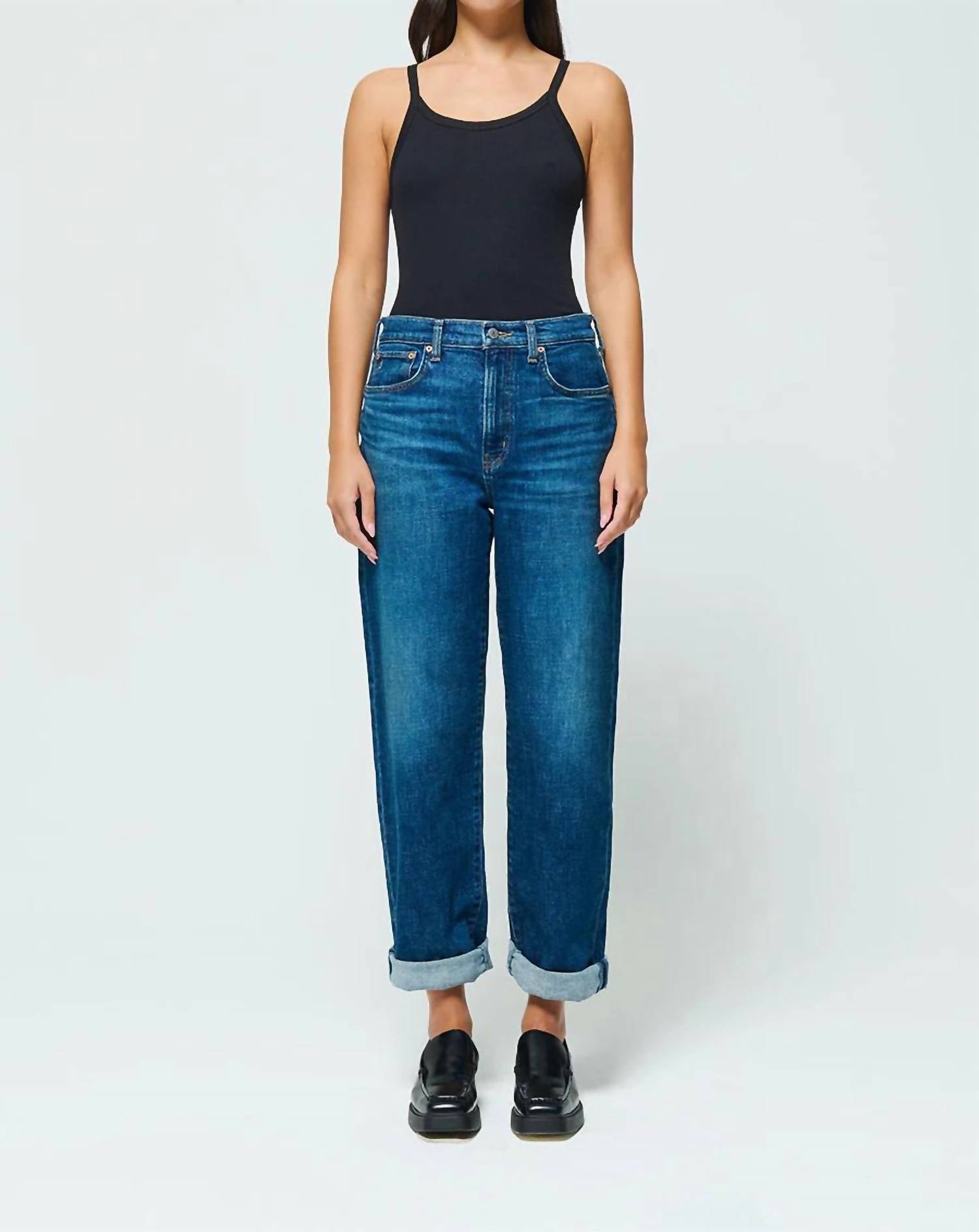 ETICA Tyler Vintage Straight Leg Jeans in blue - women's jeans