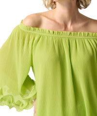 Joseph Ribkoff - Off the Shoulder Pleated Top