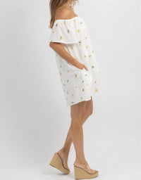 In February - May Embroidered Mini Dress