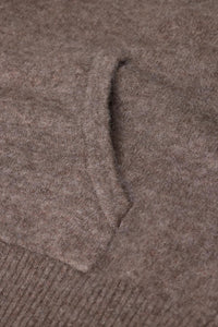 CLOSED Alpaca Wool Mix Hoodie in clay beige - women's top - view 6