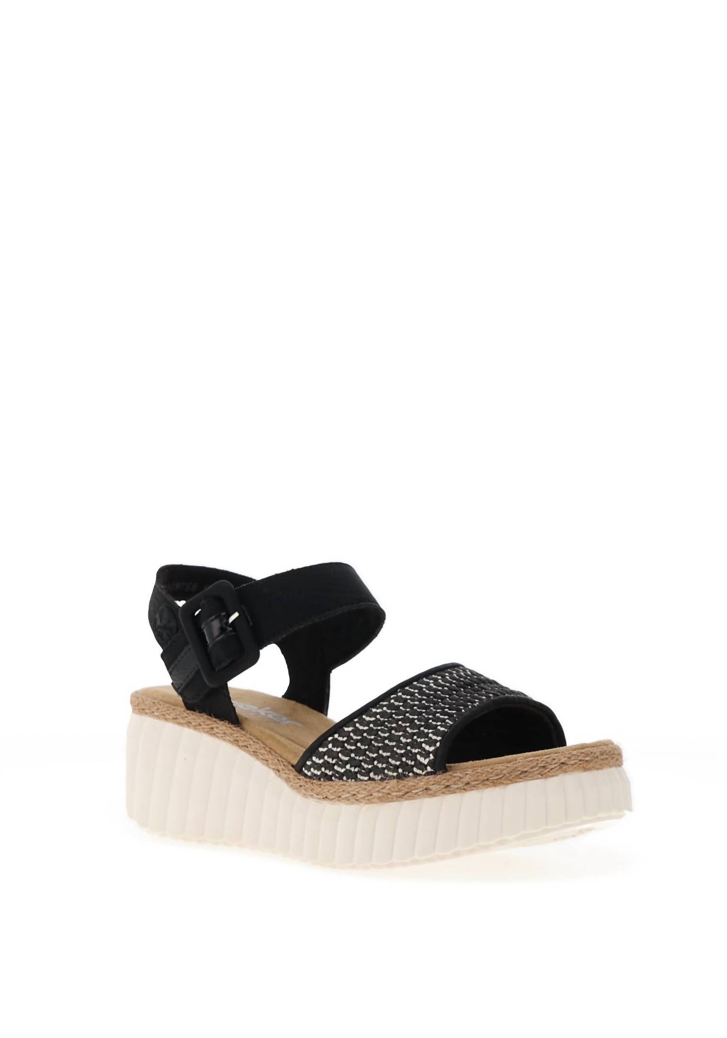 Rieker - Women's Woven Wedge Sandals