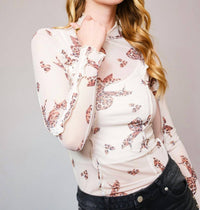 Blue B - Untamed Bows Mesh Top