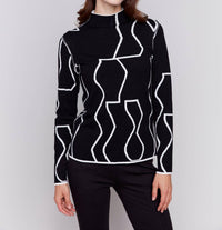 Charlie B - Reversible Mockneck Fitted Sweater