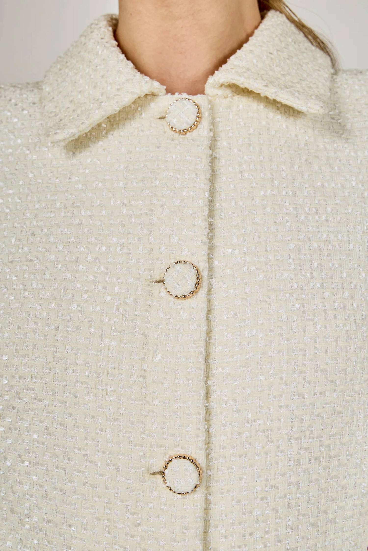 Endless Rose - Tweed Collared Mini Dress