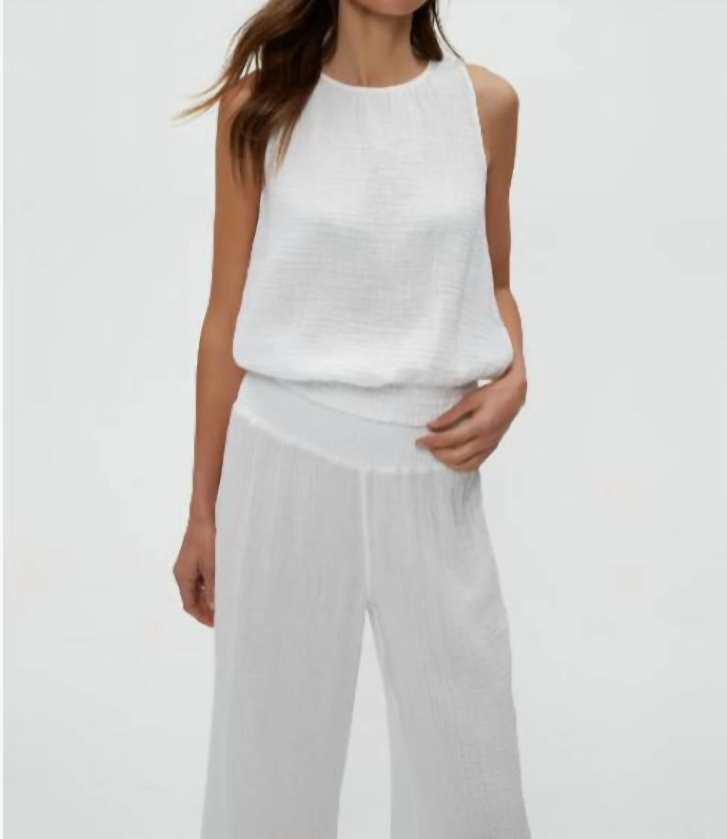 Michael Stars - Janelle Gauze Tie Neck Tank