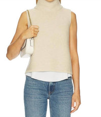 Brochu Walker Aimee Looker Pullover Top in bisque melange with white - women's jacket