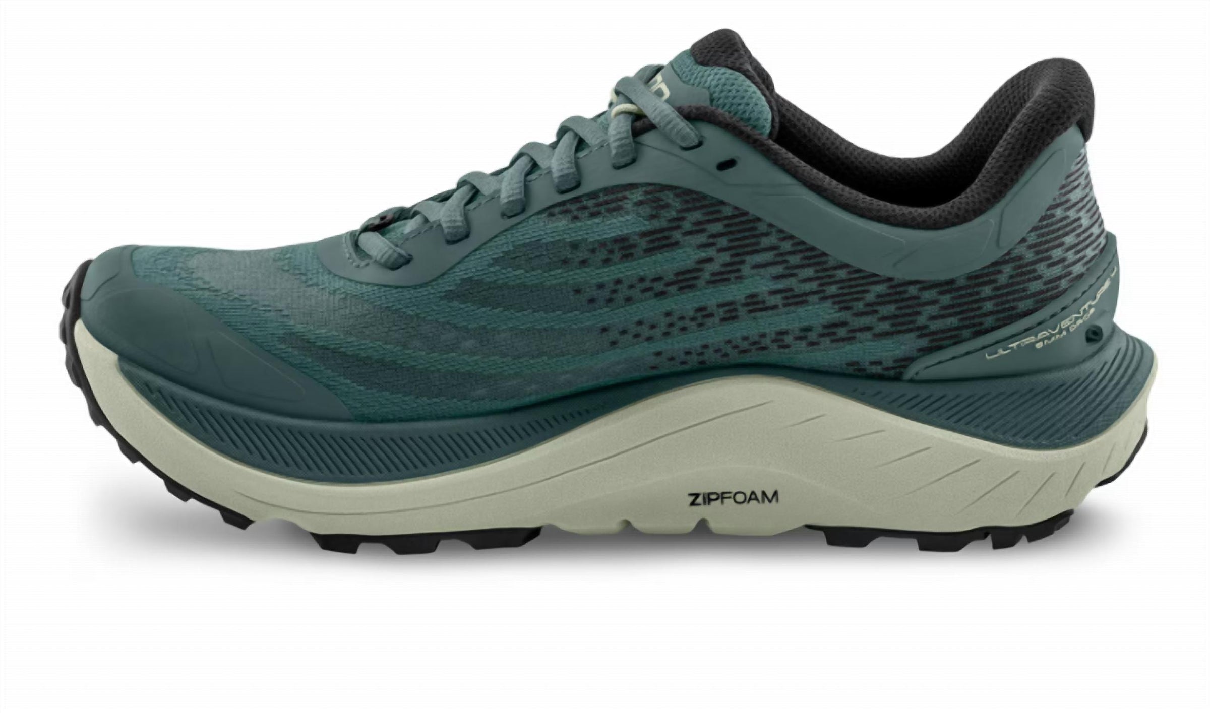 Topo Athletic Women's Ultraventure 4 Trail Runner Shoe in stone grey - women's shoe - detail view