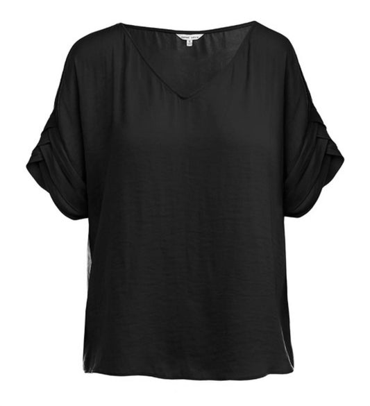 Naked Zebra - Women's V-Neck Satin Top