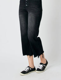 Judy Blue - High Waist Destroy Raw Hem Crop Jeans