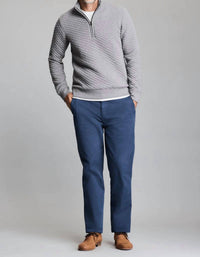 Billy Reid - Diamond Quilt Half Zip Sweater