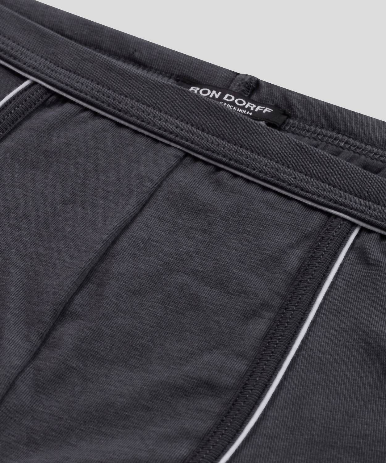 Ron Dorff Boxer Briefs With Piping in lava grey - men's item - view 5