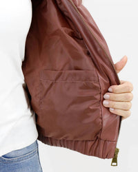 Grace And Lace - Butter Faux Leather Puffer Jacket