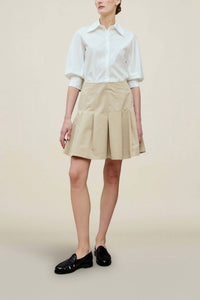 KALLMEYER Sutton Pleated Skirt in oyster - women's skirt