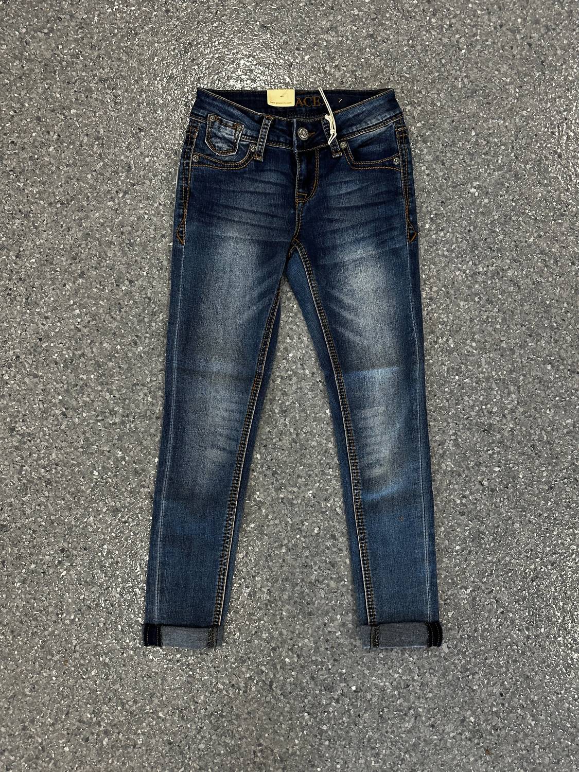 GRACE IN LA Women's Skinny Jeans in la women s skinny jeans in blue - women's jeans