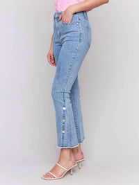 Charlie B - Denim Jeans With Bootcut Side Snaps