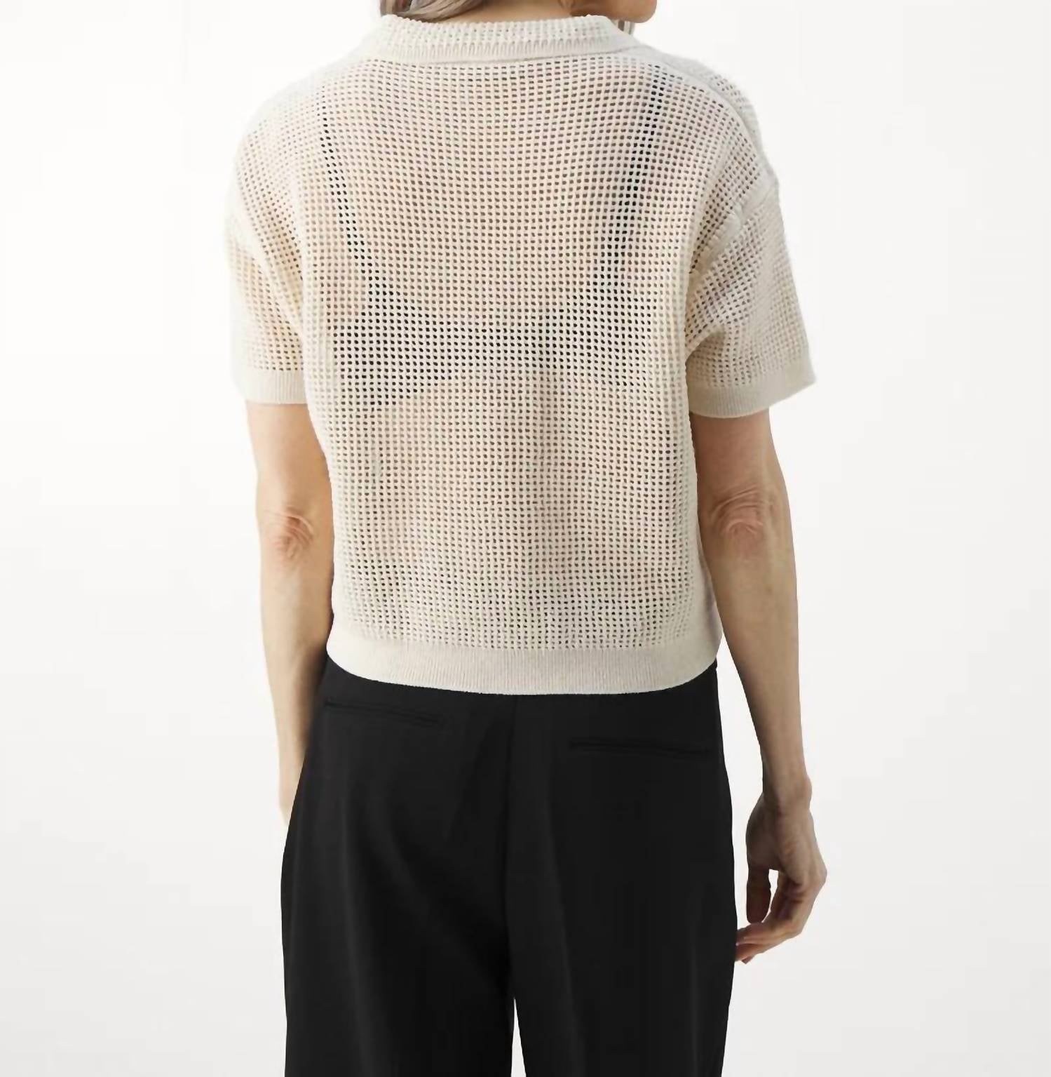 Vanessabruno - Cyntinelle Mesh Polo Top