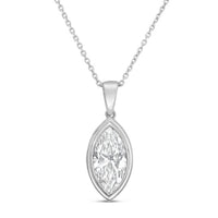 Diana M Jewels - Women's Marquise Lab-Grown Diamond Pendant Necklace (6.00 Ct) - Elegant