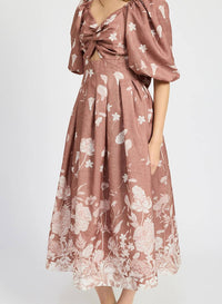 En Saison - Monet Floral Twist Bust Cutout Dress