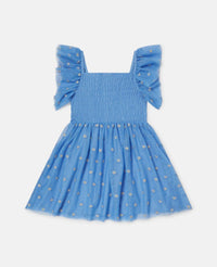 Stella Mccartney - Girl's Tulle Dress With Embroidered Flowers