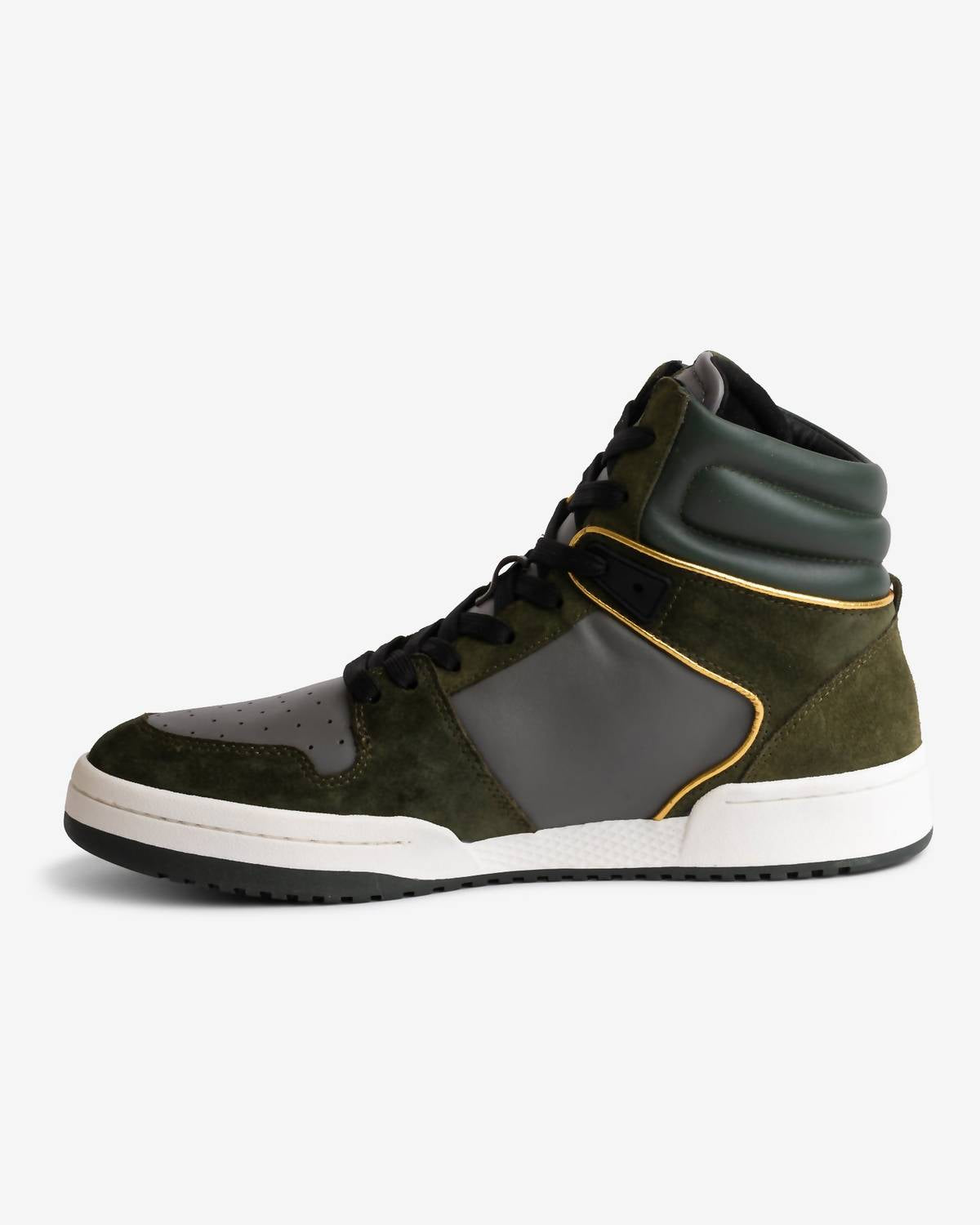 Freshy Men's Bounce High Top Sneaker in olive gray - men's sneaker - alternate view
