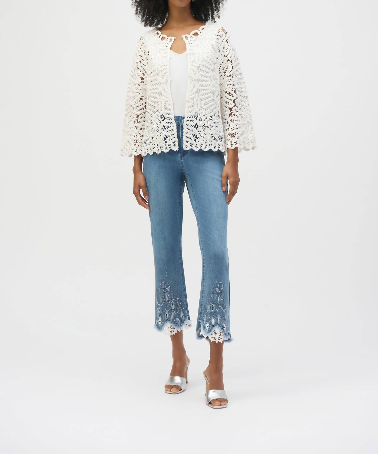Joseph Ribkoff - Clarissa Crochet Sweater Knit Cover-up