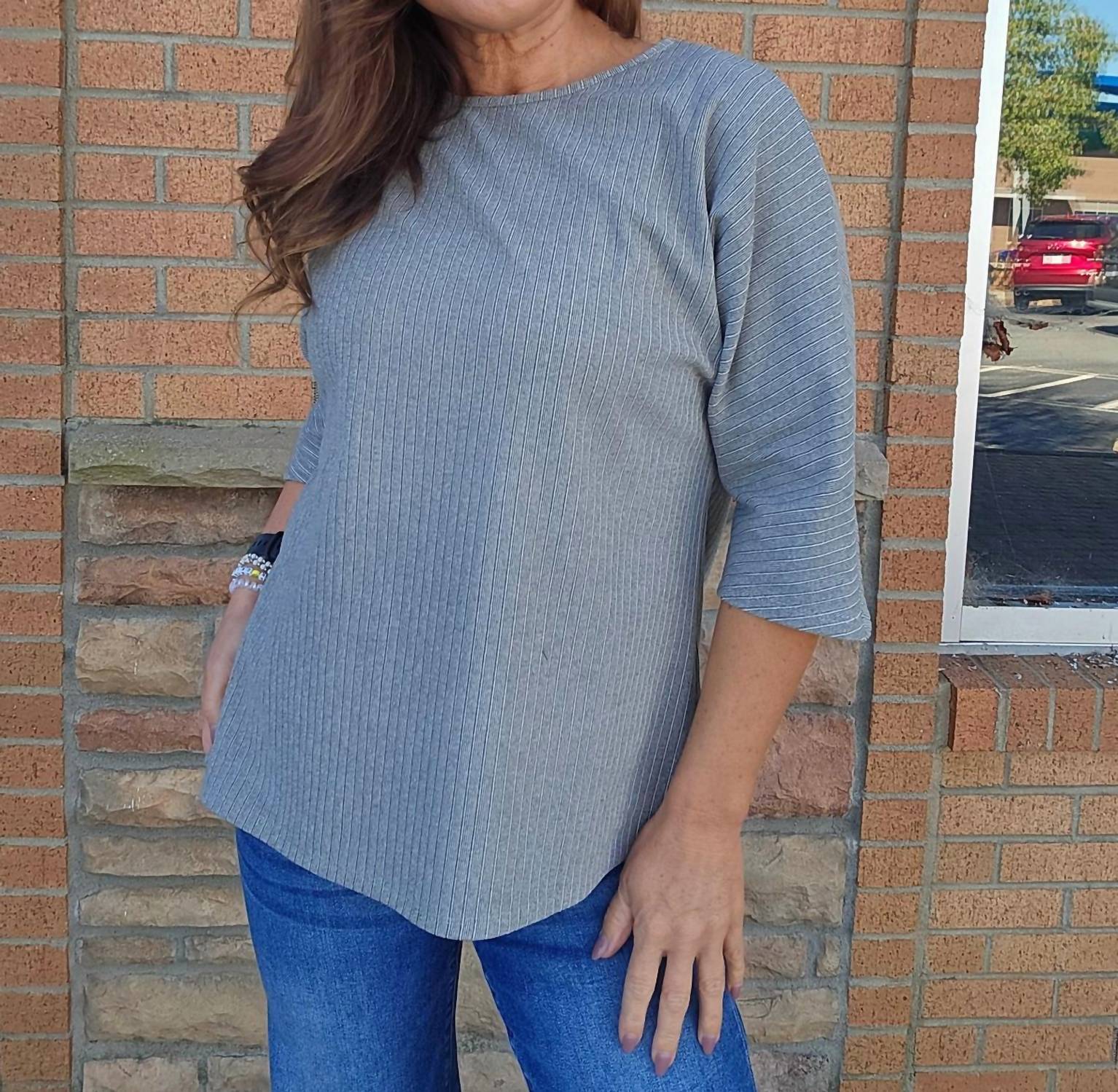 PURE essence Good Vibes Only Top in pine - women's long sleeve top