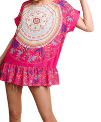 Umgee - Medallion And Floral Top