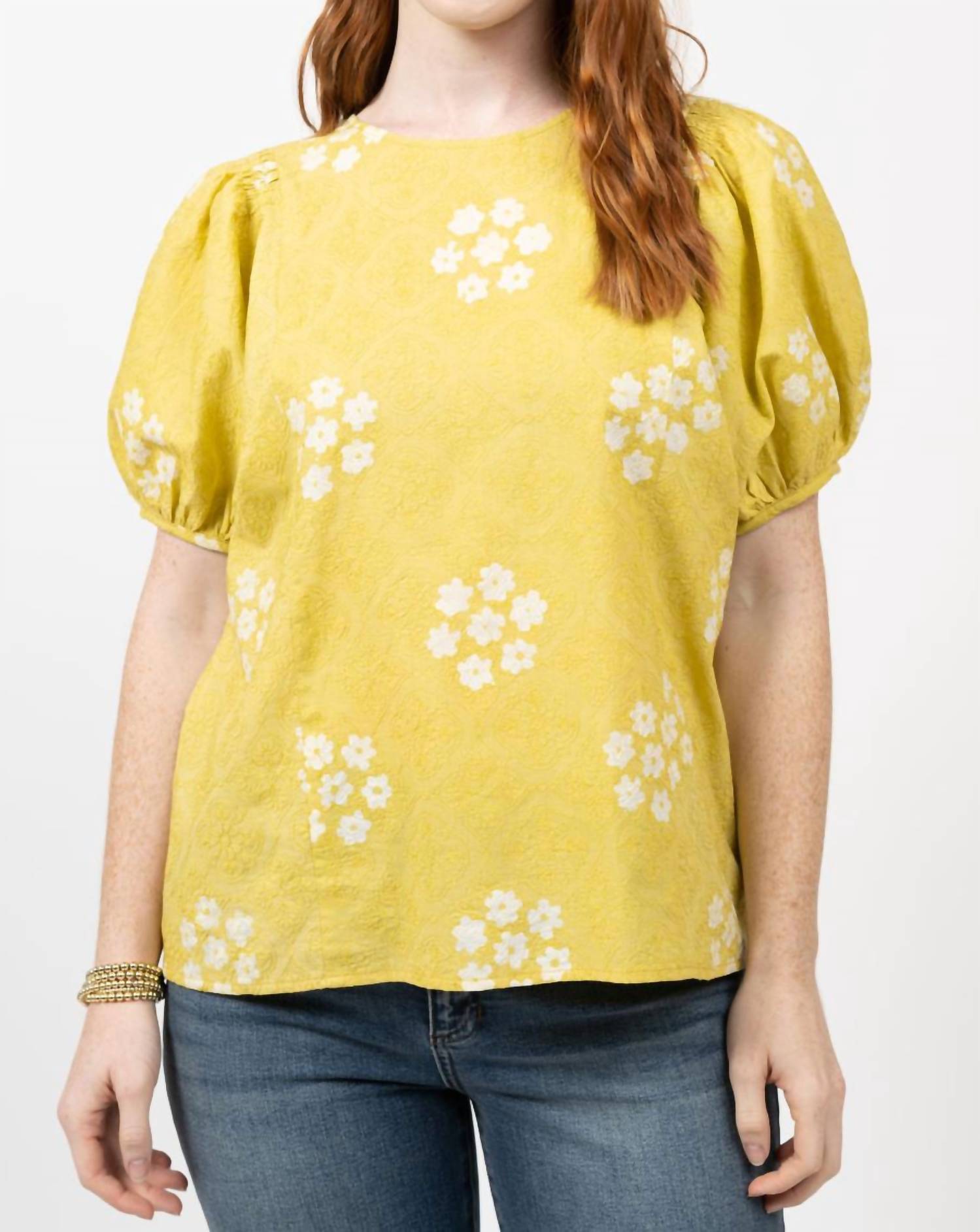 Ivy Jane - Over Embroidered Printed Top