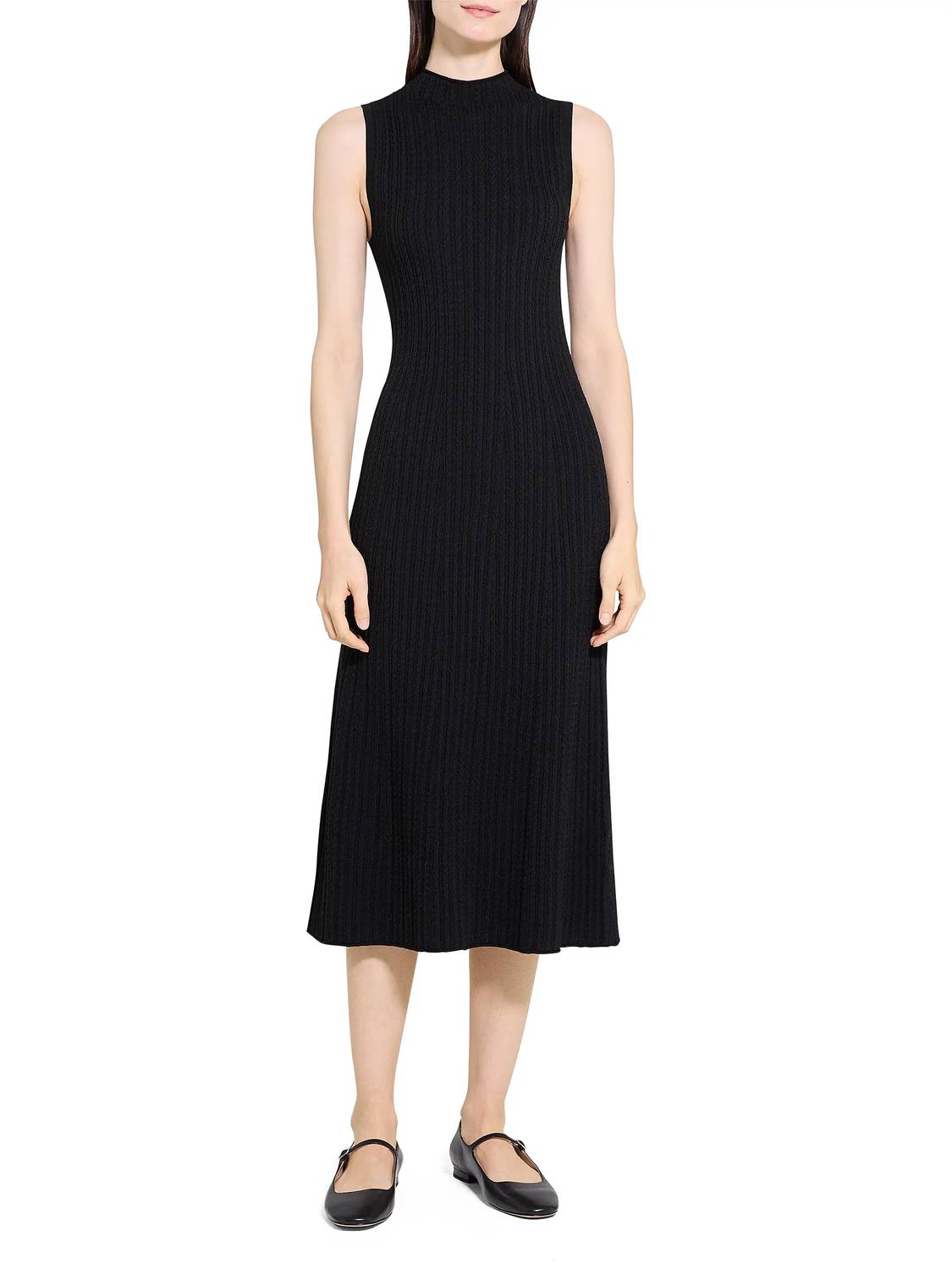 Theory - Cable-knit Midi Dress