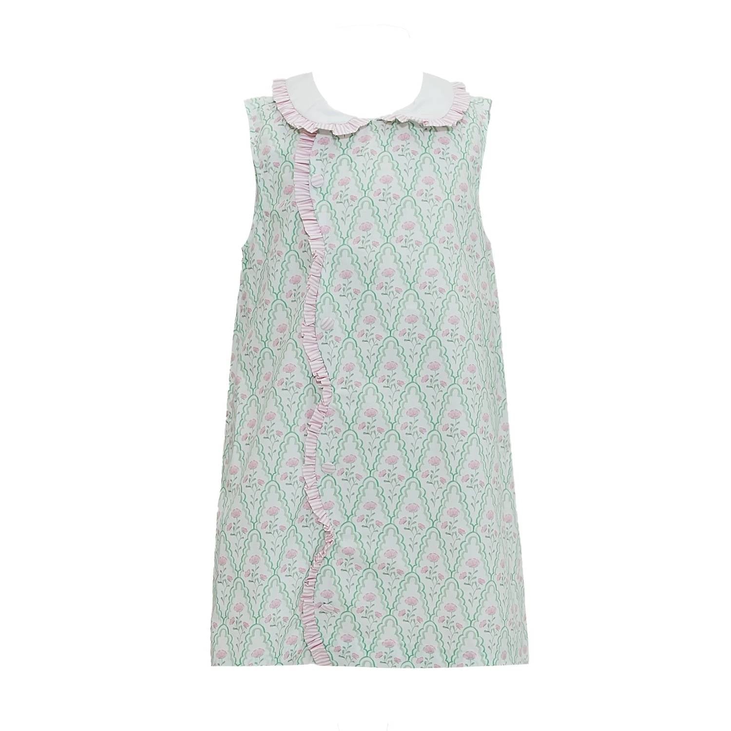 Krewe - Girls Claire Floral Scallop Dress