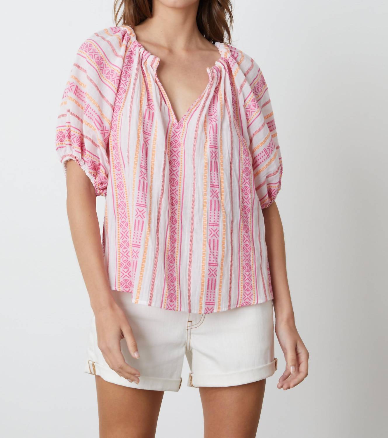 Velvet By Graham & Spencer - Kimmy Boho Raglan Top
