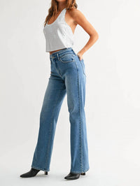 Jbd. - Waistband Detail Wide Leg Jean