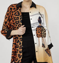 Frank Lyman - Woven Leopard Print Blouse