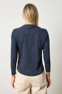 Lilla P - Split Neck Button Down Shirt