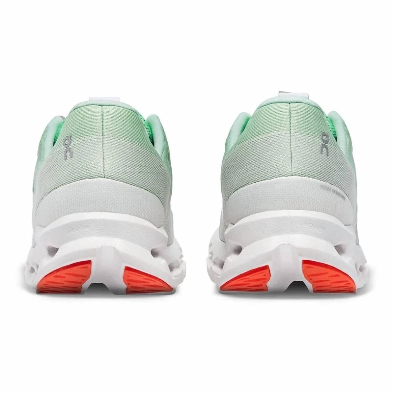On Men's Cloudsurfer Shoe in creek white - men's sneaker - detail view
