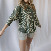 Z Supply - Alfie Tova Palm Button Up Shirt