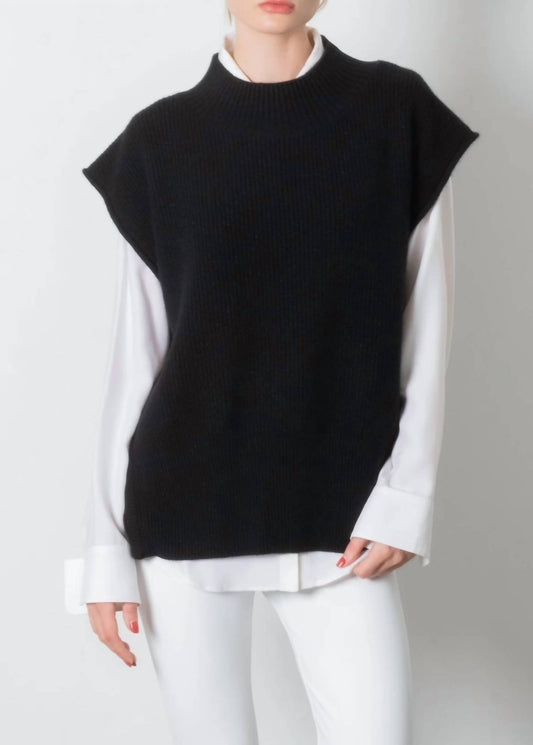 Elaine Kim - CASHMERE VEST WITH SIDE ZIP SWEATER