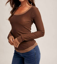 Hem & Thread - Double Layer Scoop Neck Mesh Top
