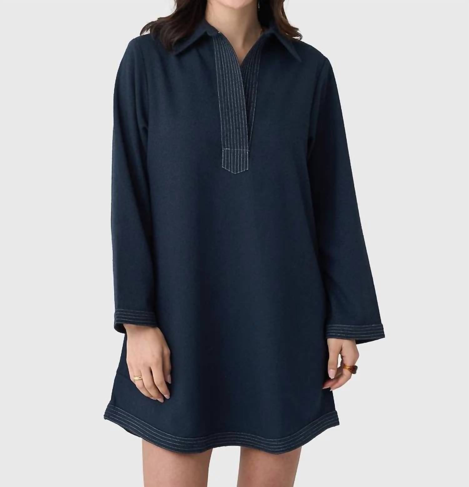 Never A Wallflower - Split Neck Dress