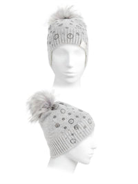 Furlux - Women's Faux Fur Pom Cashmere Blend Beanie
