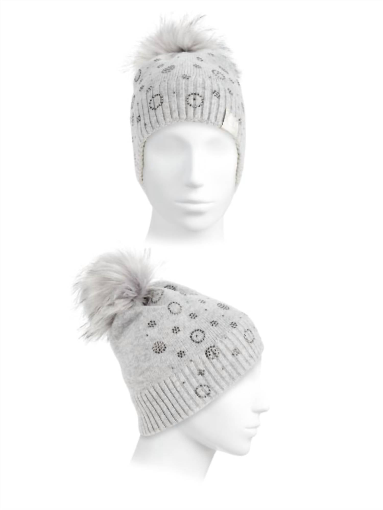 Furlux - Women's Faux Fur Pom Cashmere Blend Beanie