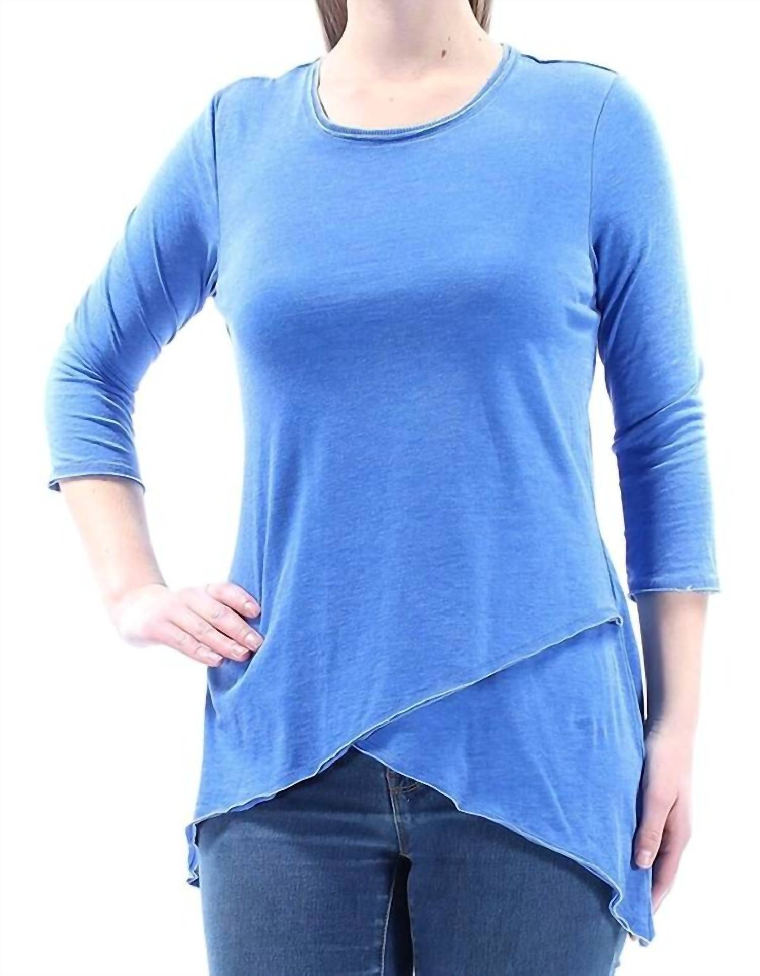 Calvin Klein - Asymmetrical Hem Heathered Top