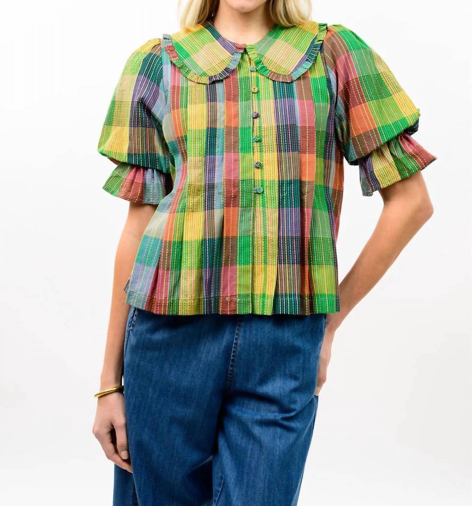 Ivy Jane - Blocks Of Plaid Top