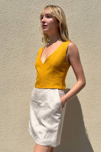Rose Velvet - Zhenya Linen Skirt