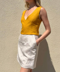 Rose Velvet - Zhenya Linen Skirt